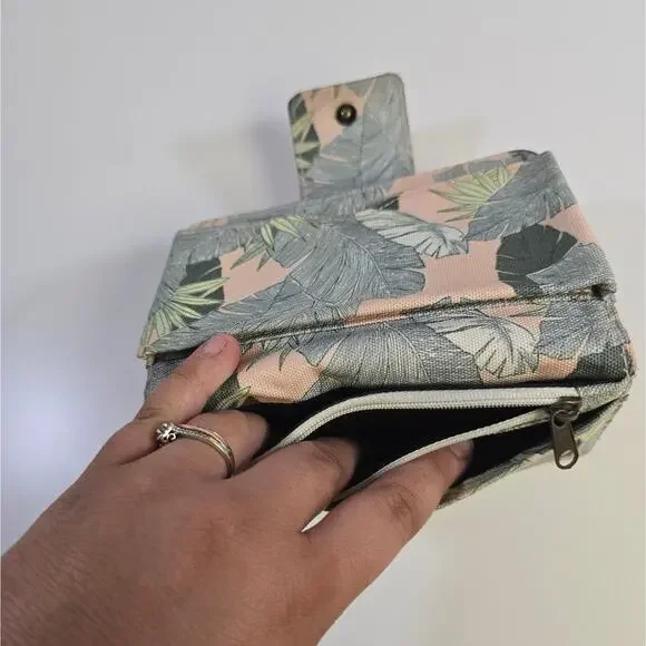 Vans Pink Tropical Themed Bi-fold Wallet with Tons of Pockets - Picture 8 of 16